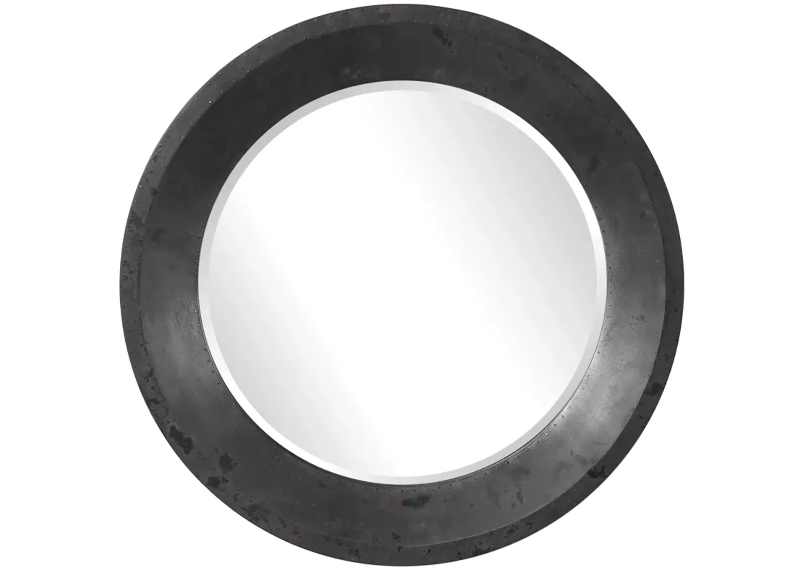 Frazier Round Industrial Mirror