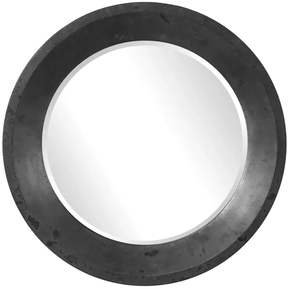 Frazier Round Industrial Mirror