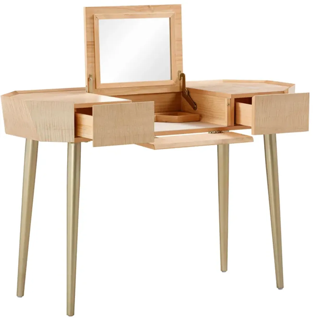 Sadie Natural Maple Vanity Desk