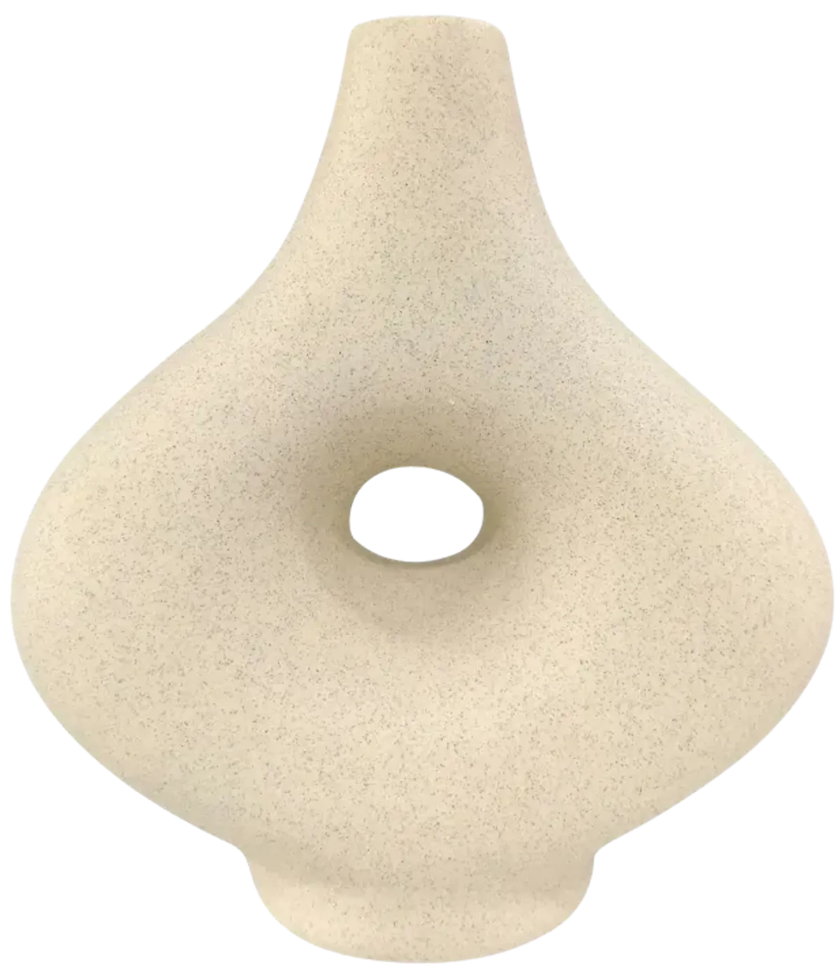 Cer, 7" Short Open Cut-out Nomad Vase, Ivory