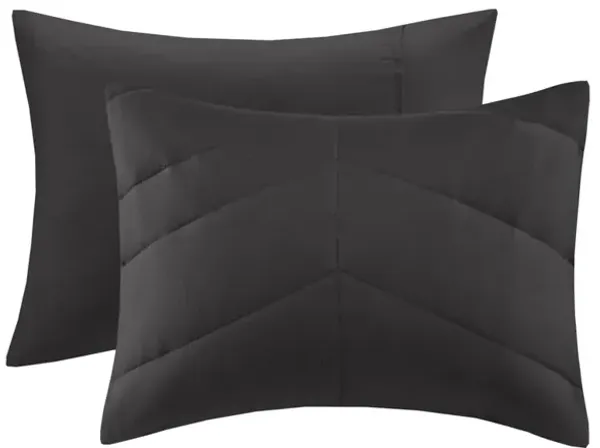 Quilted Chevron Comforter Set