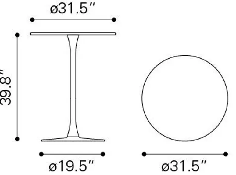 Soleil Bar Table Gray