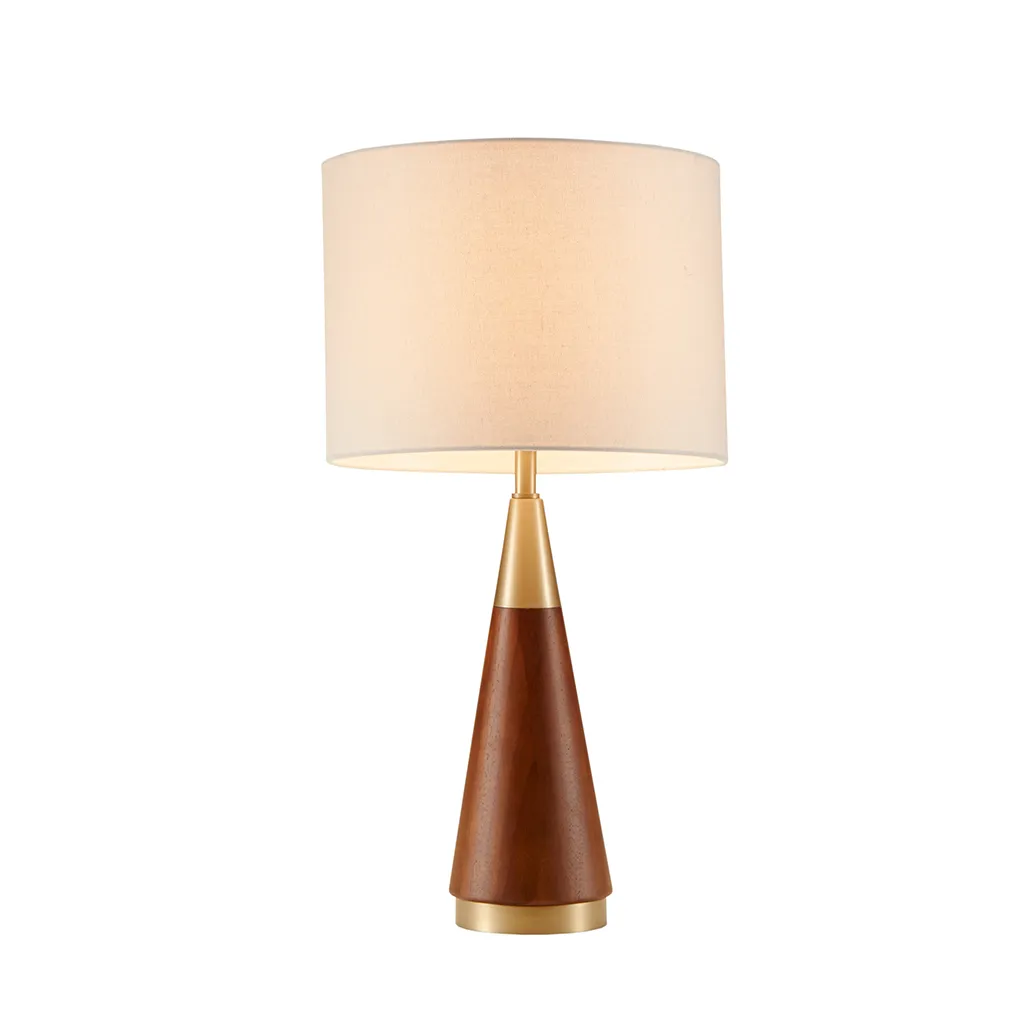 INK+IVY Chrislie Gold/Brown Triangular Table Lamp