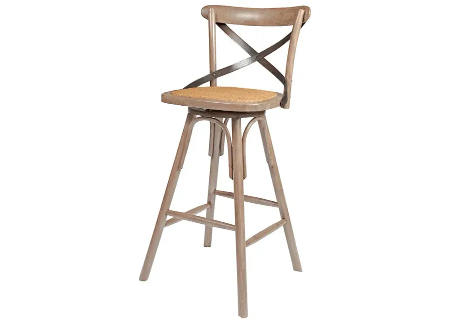 Crossback Counter Stool - Sundried (Set of 2 Chairs)