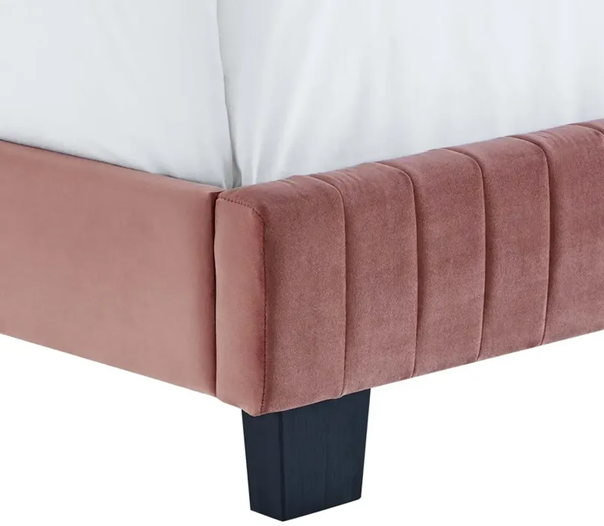 Celine Channel Tufted Platform Bed