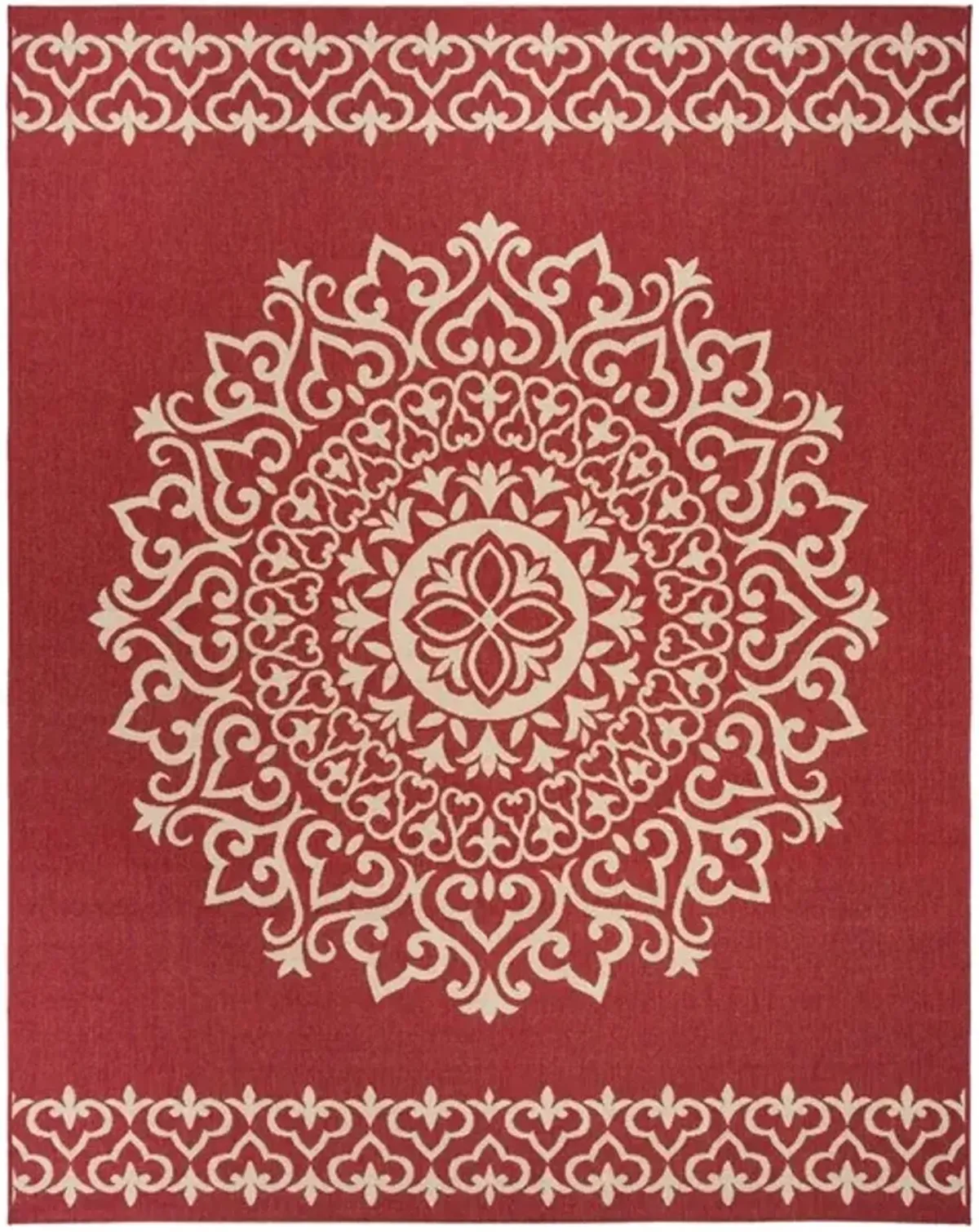 LINDEN 183 Collection LND183Q-9 Red / Creme 9' X 12'