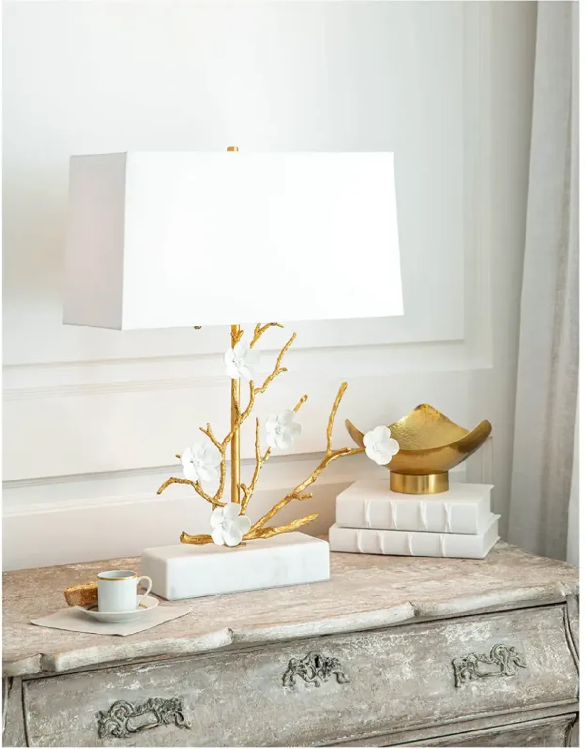 Cherise Horizontal Table Lamp (Gold)