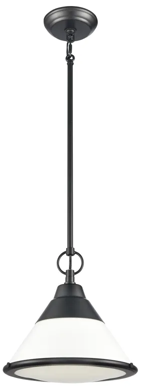 Sven 12" Wide 1-Light Pendant - Matte Black