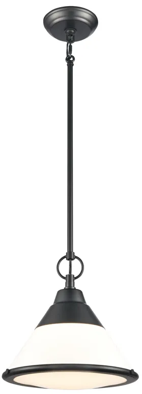 Sven 12" Wide 1-Light Pendant - Matte Black