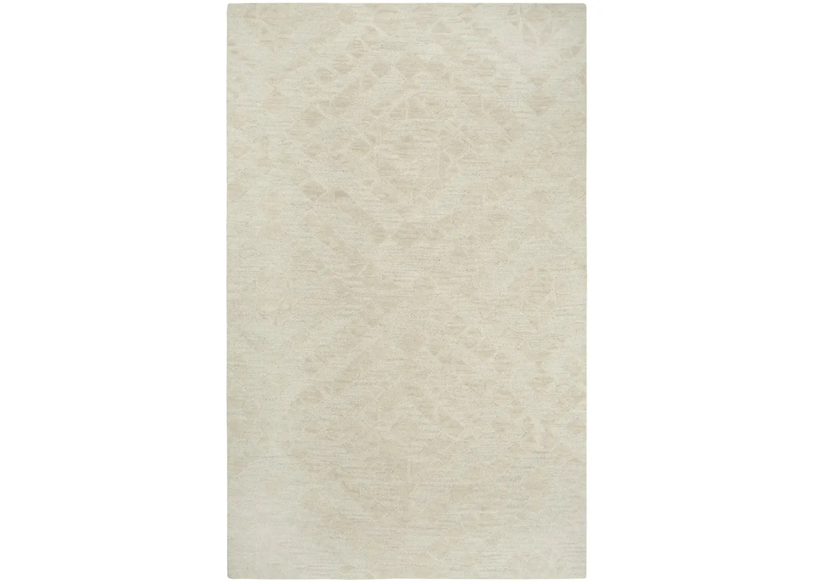 Fifth Avenue Beige Diamond Wool 10' x 13' Rectangle Rug