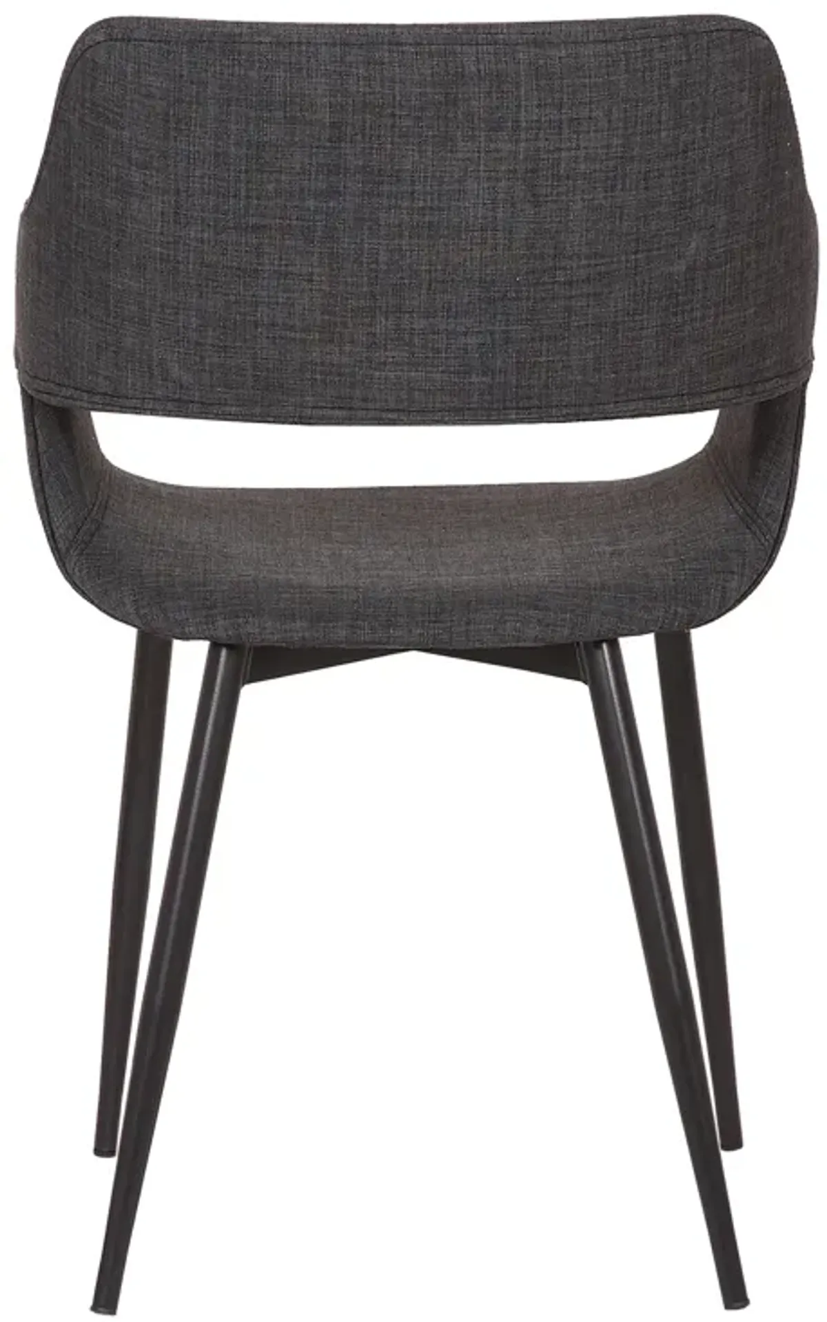 Ariana Mid-Century Charcoal Open Back Dining Accent Chair