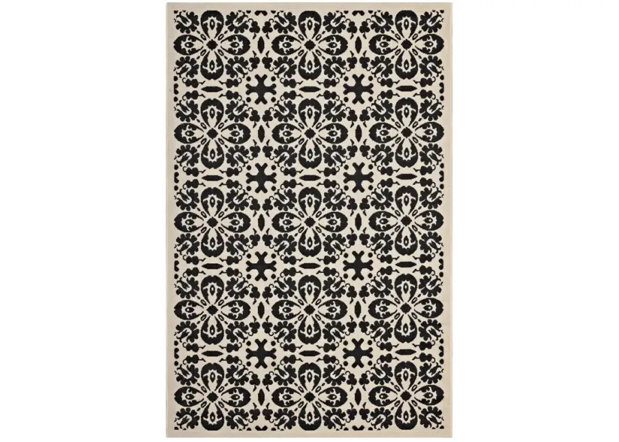 Ariana Vintage Floral Trellis 8x10 Indoor and Outdoor Area Rug