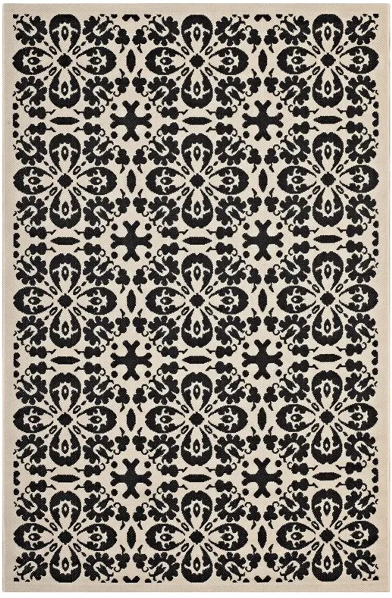 Ariana Vintage Floral Trellis 8x10 Indoor and Outdoor Area Rug