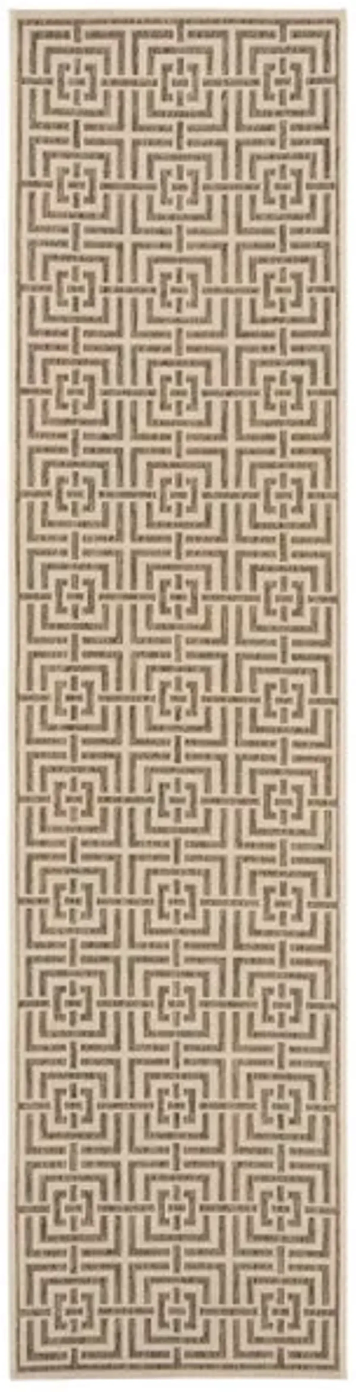 LINDEN 128 Collection LND128C-28 Cream / Beige 2'-2" X 8'