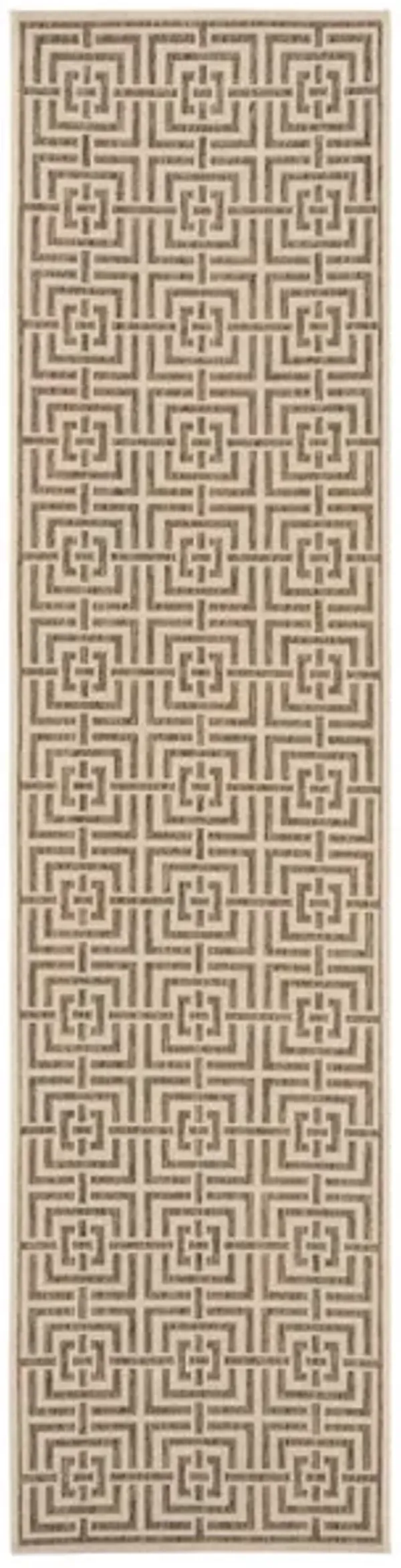 LINDEN 128 Collection LND128C-28 Cream / Beige 2'-2" X 8'