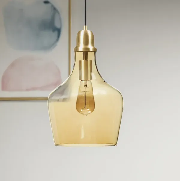 Bell Shaped Glass Pendant
