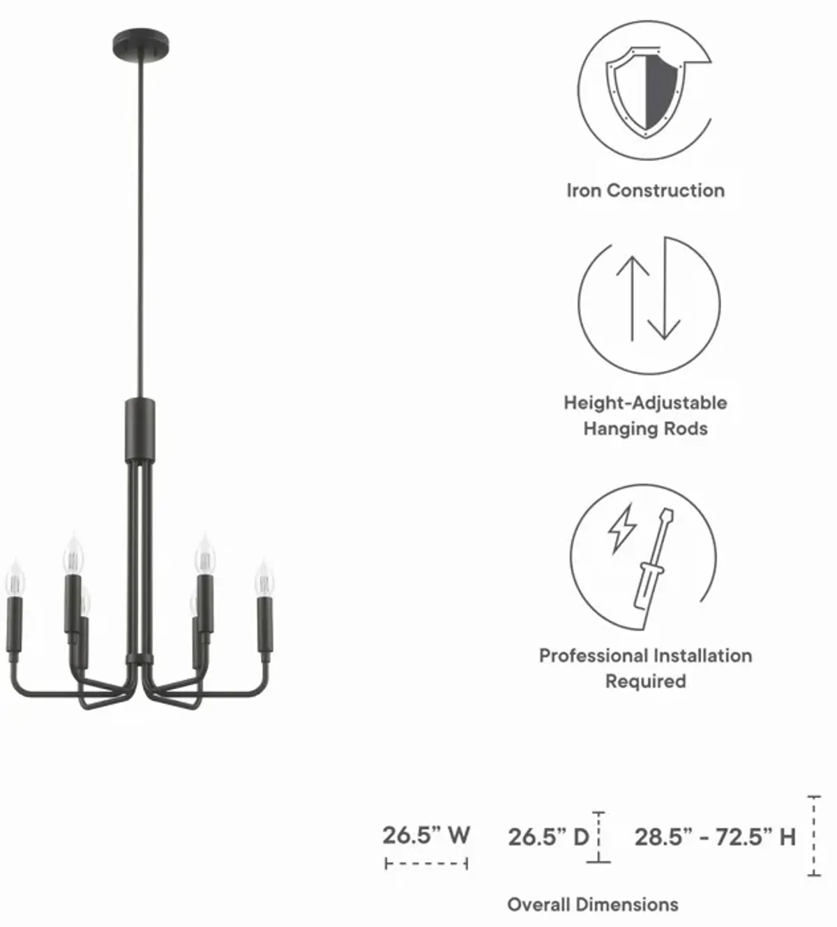 Rekindle 6-Light Chandelier