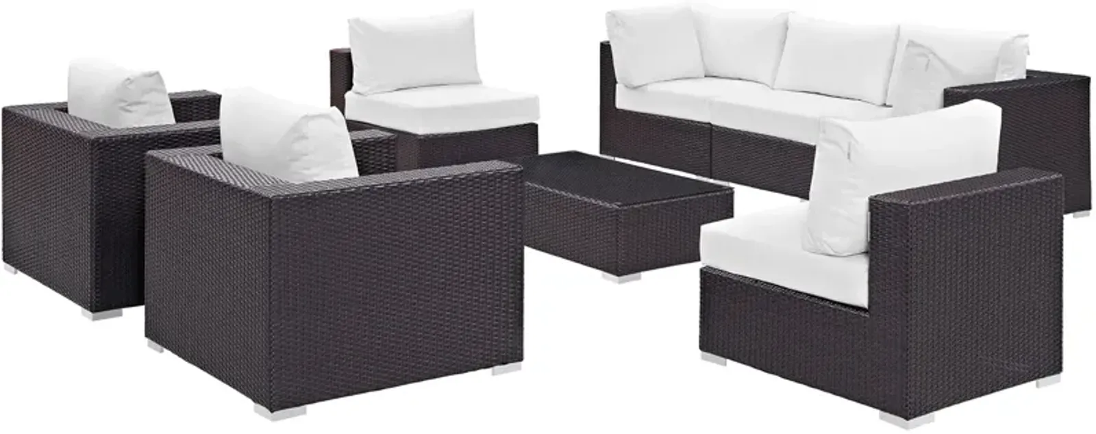 Convene 8 Piece Outdoor Patio Sectional Set