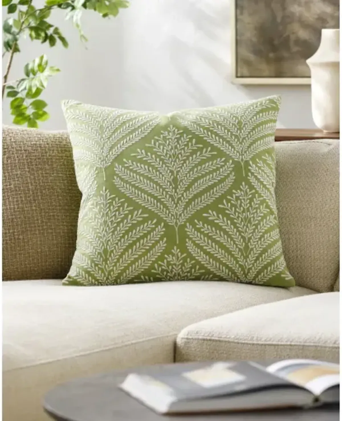 Eliana EAL-003 22"L x 22"W Accent Pillow