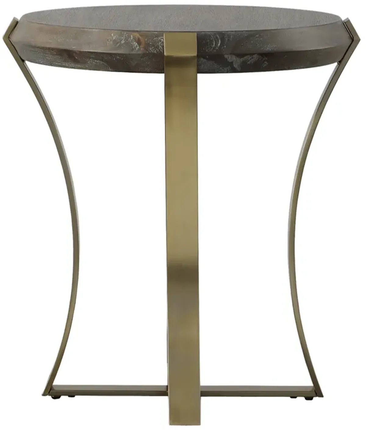 Unite Brass Leg Wood Side Table