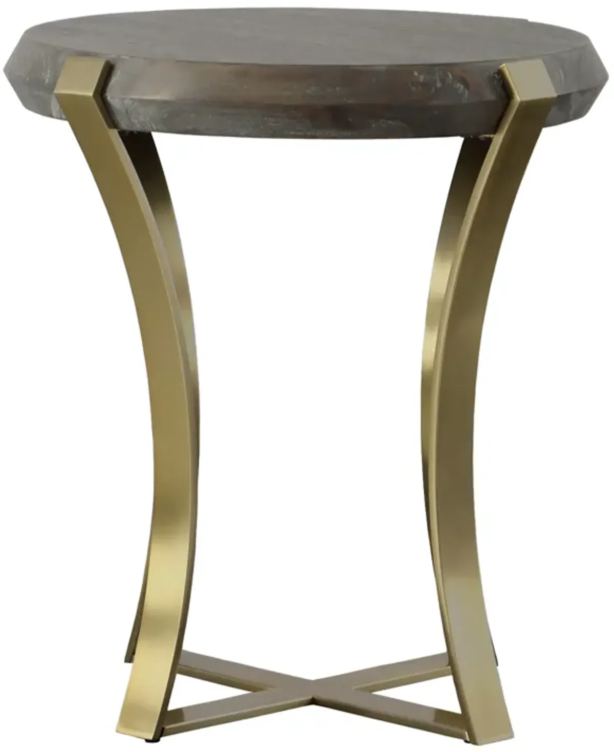 Unite Brass Leg Wood Side Table