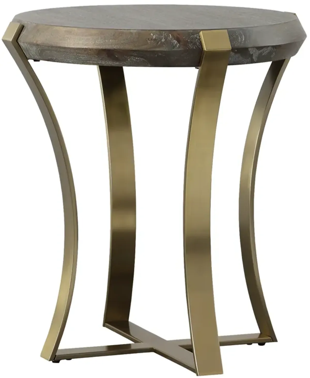 Unite Brass Leg Wood Side Table