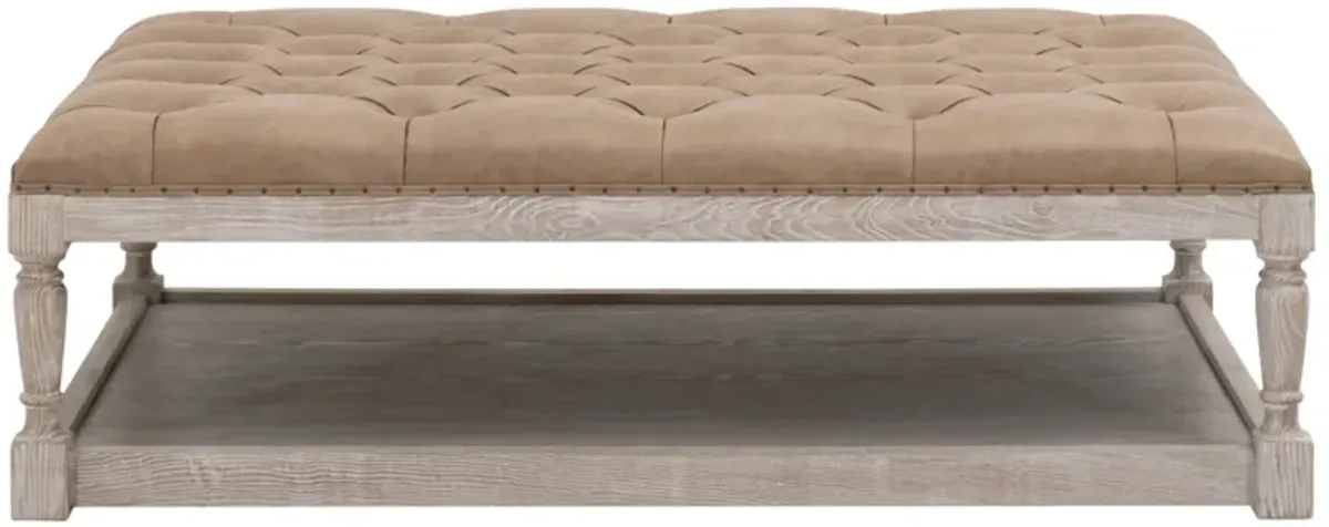 Townsend Tufted Upholstered Rectangle Coffee Table