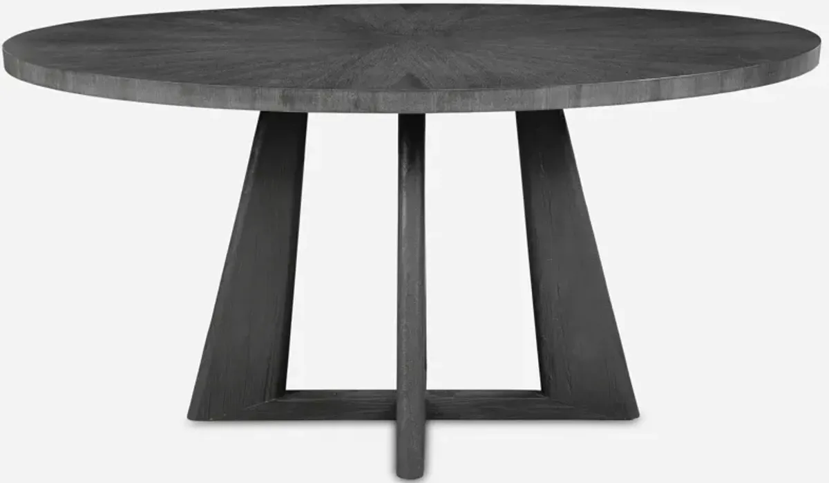 Pulsar Round Gray Walnut Dining Table