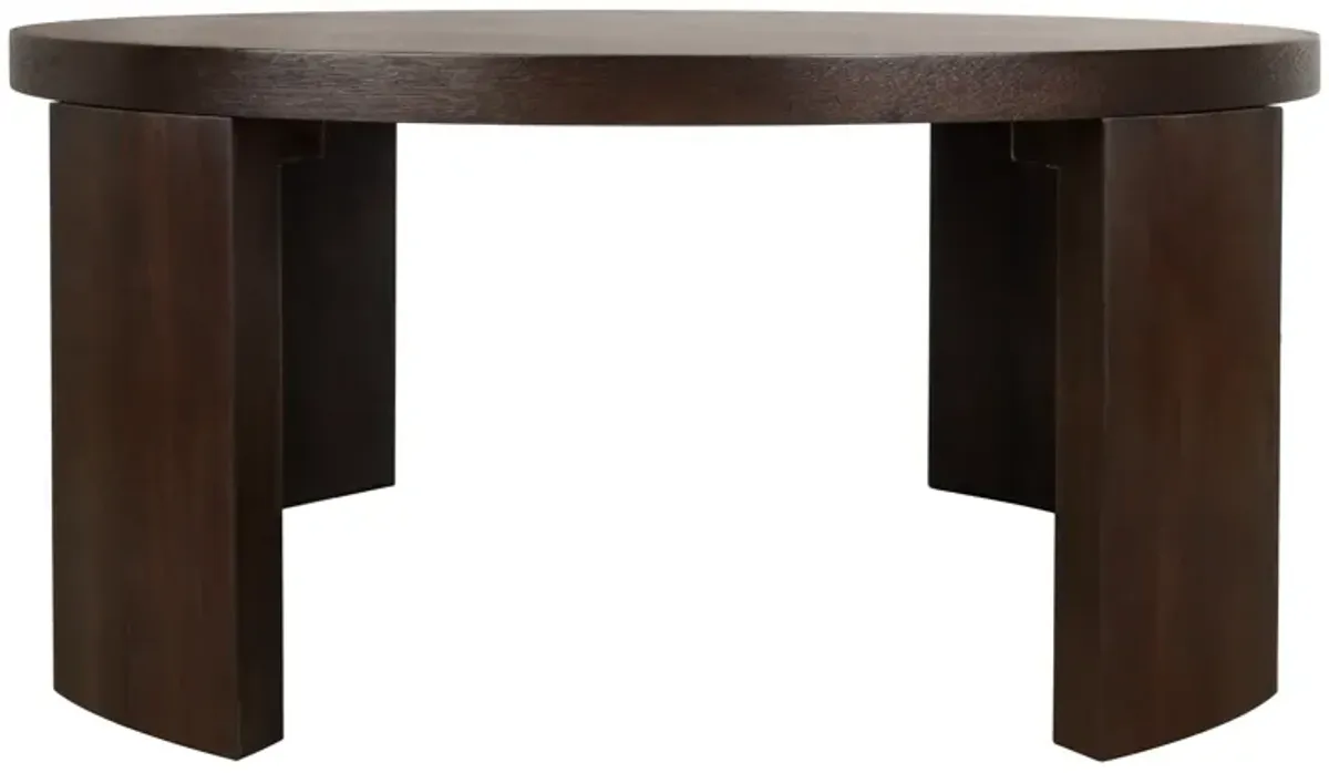 Londyn KD Round Coffee Table, Dark Brown 