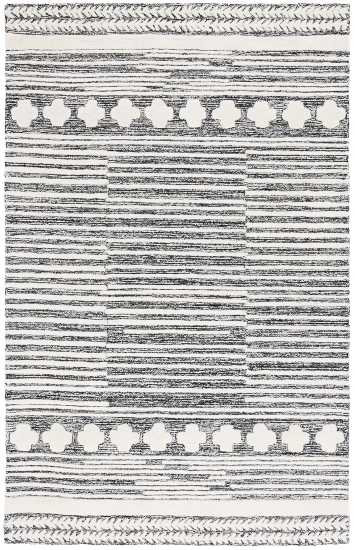 ABSTRACT Hand Tufted 3' x 5' area rug