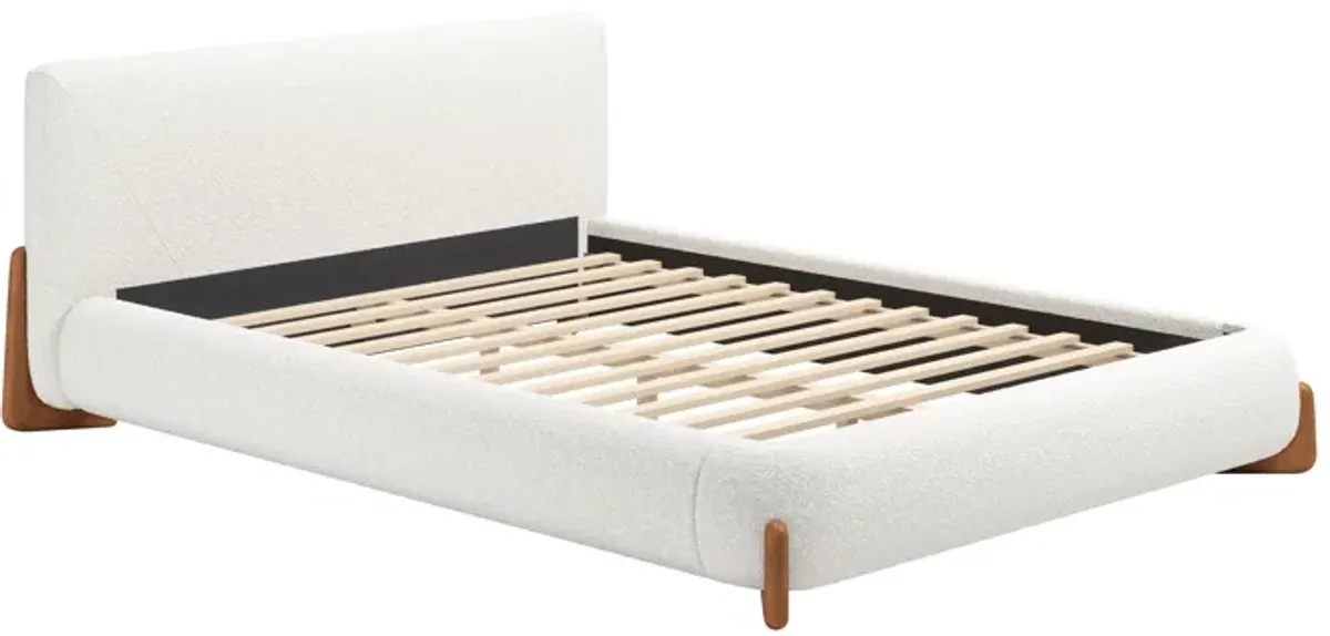 Baris Queen Bed Ivory