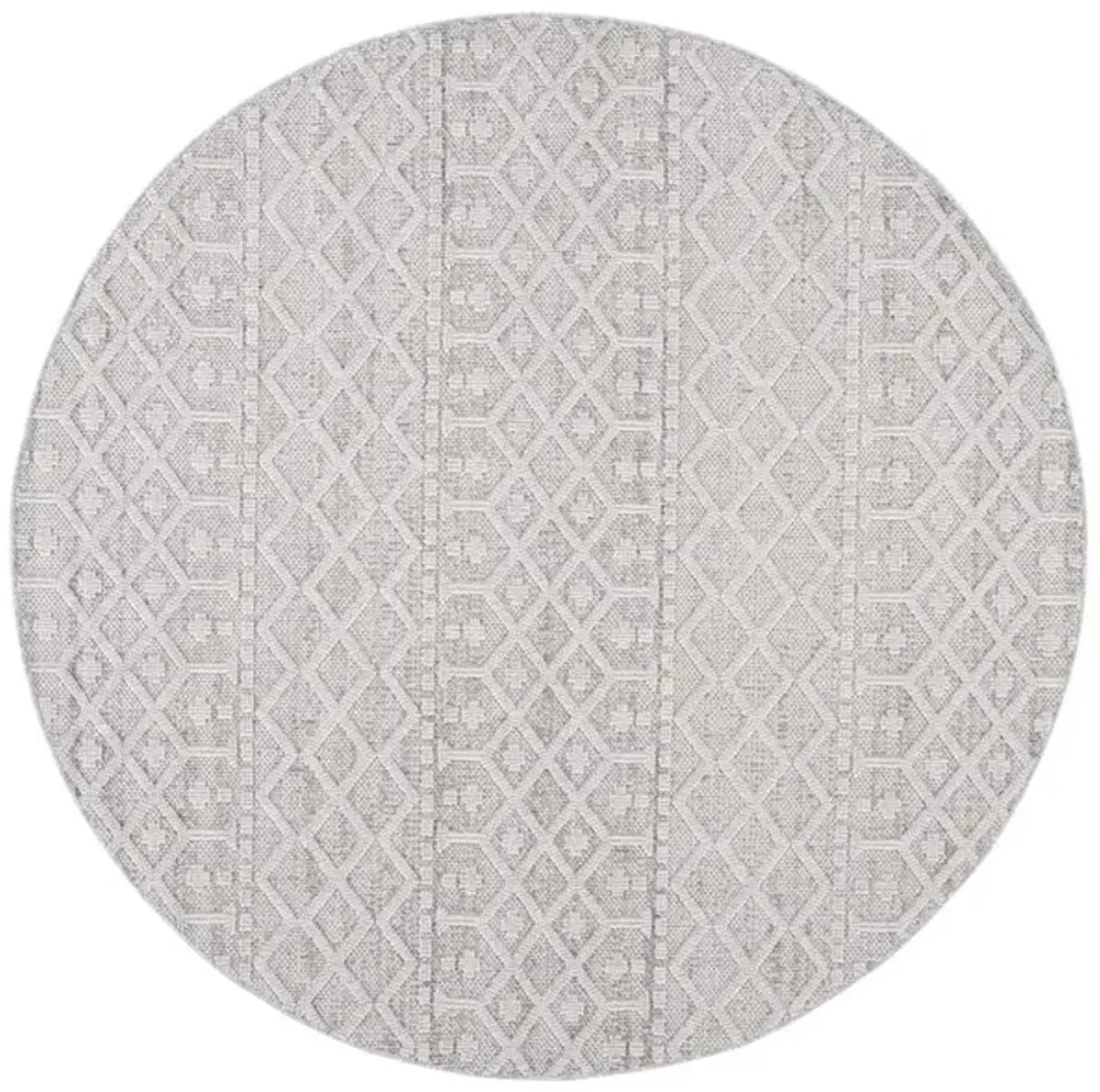 GLOBAL 402 Grey  6'-7' X 6'-7' Round Round Rug