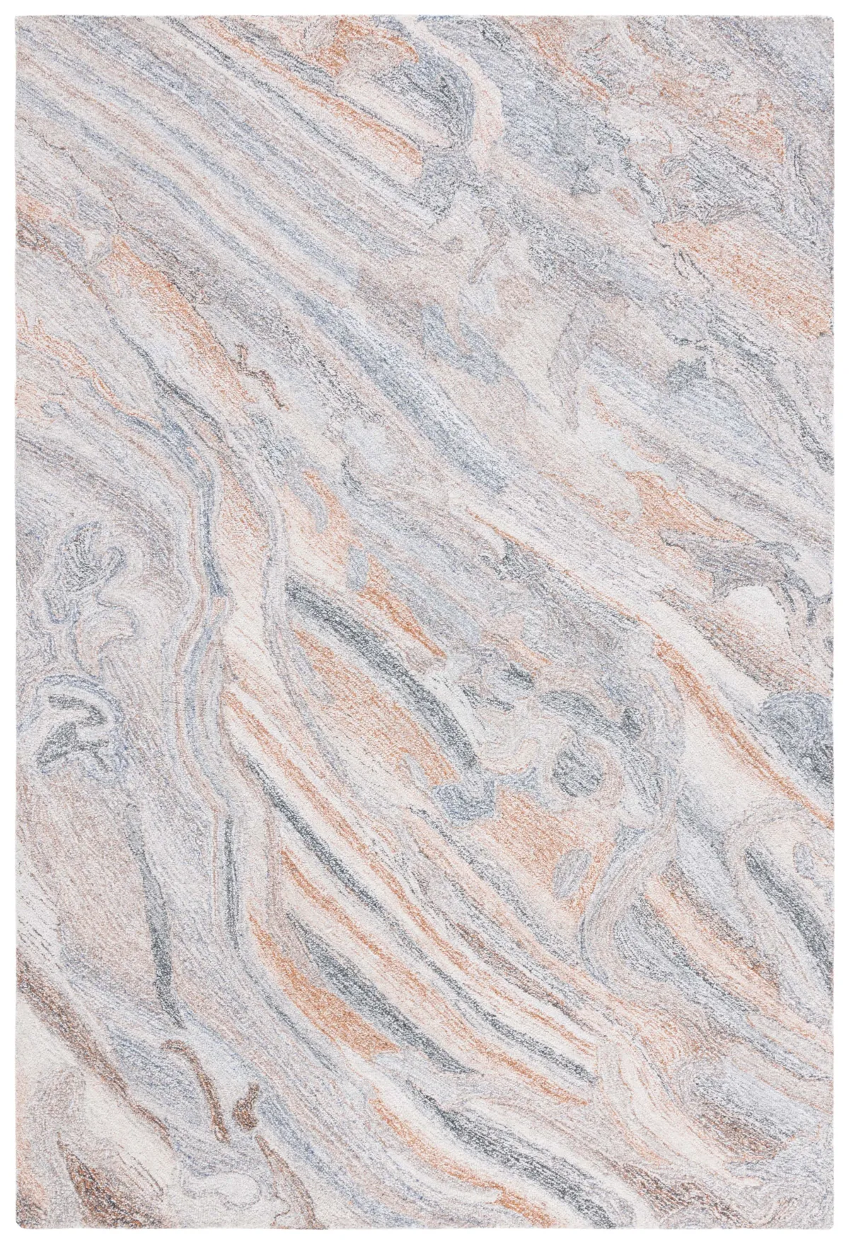 ABSTRACT Hand Tufted 5' x 8' area rug