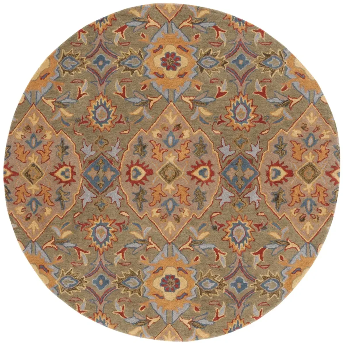 HERITAGE Hand Tufted 6' x 6' Round area rug