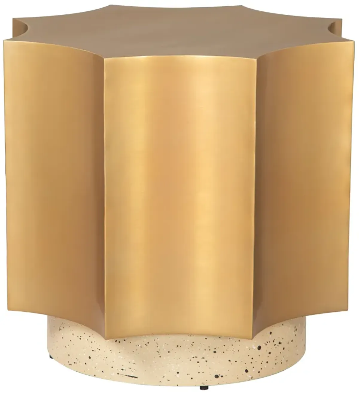 Osam Side Table Gold & Beige