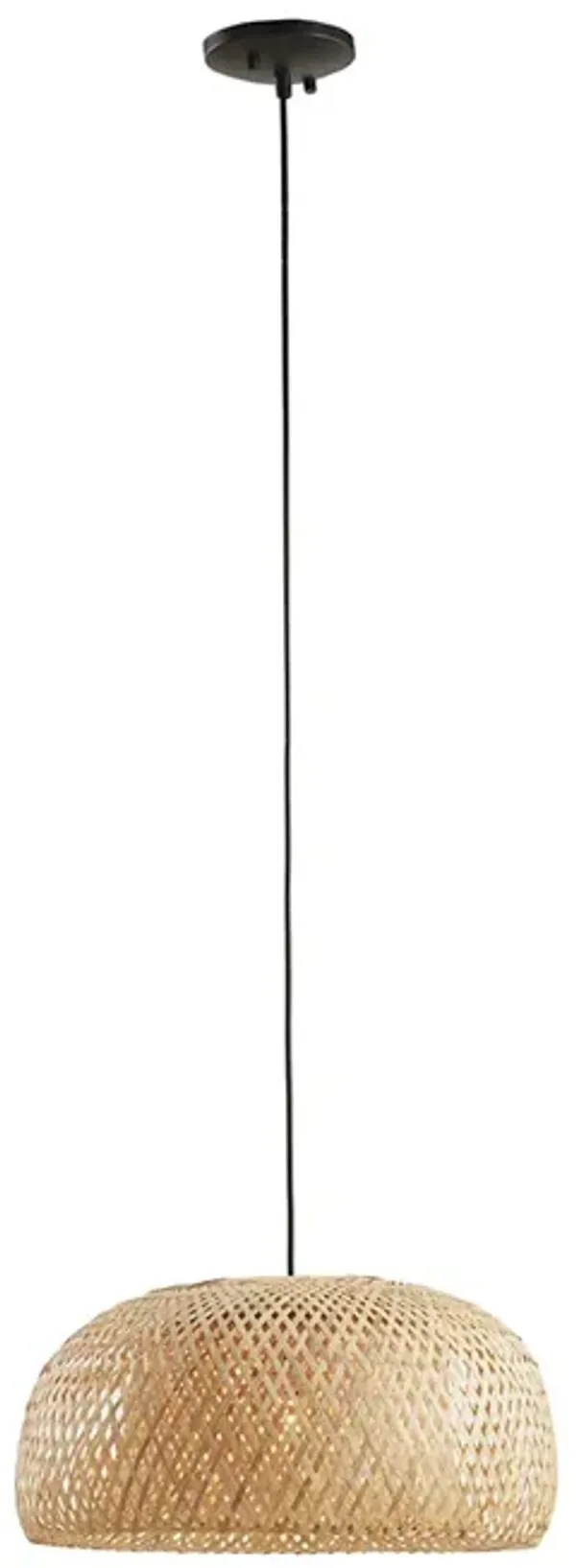 INK+IVY Astrid Natural Bowl Shaped Bamboo Pendant