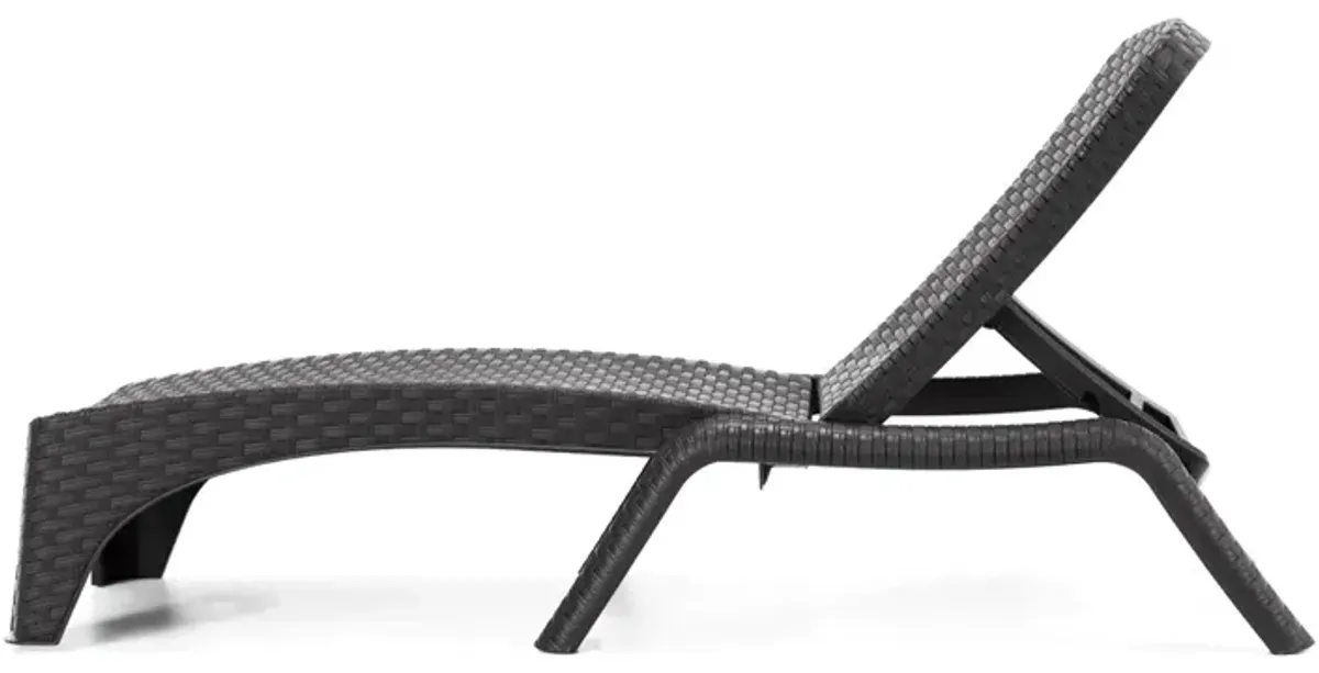 Roma Set of 2 Chaise Lounger-Anthracite