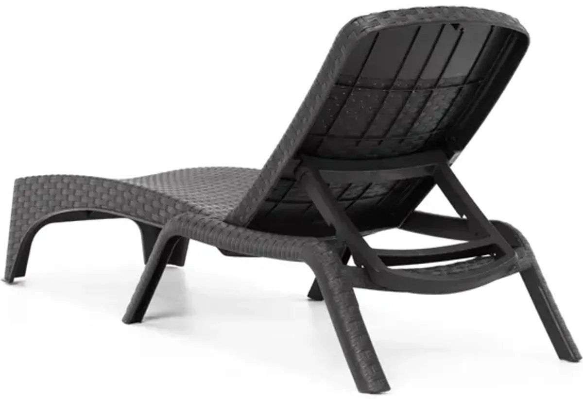 Roma Set of 2 Chaise Lounger-Anthracite