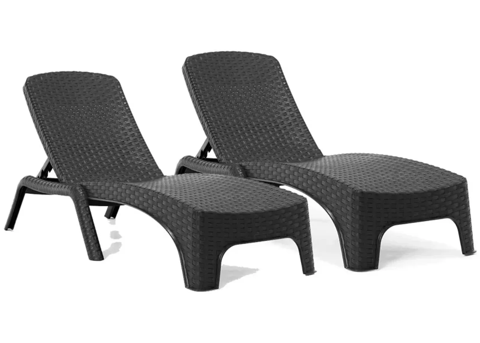 Roma Set of 2 Chaise Lounger-Anthracite