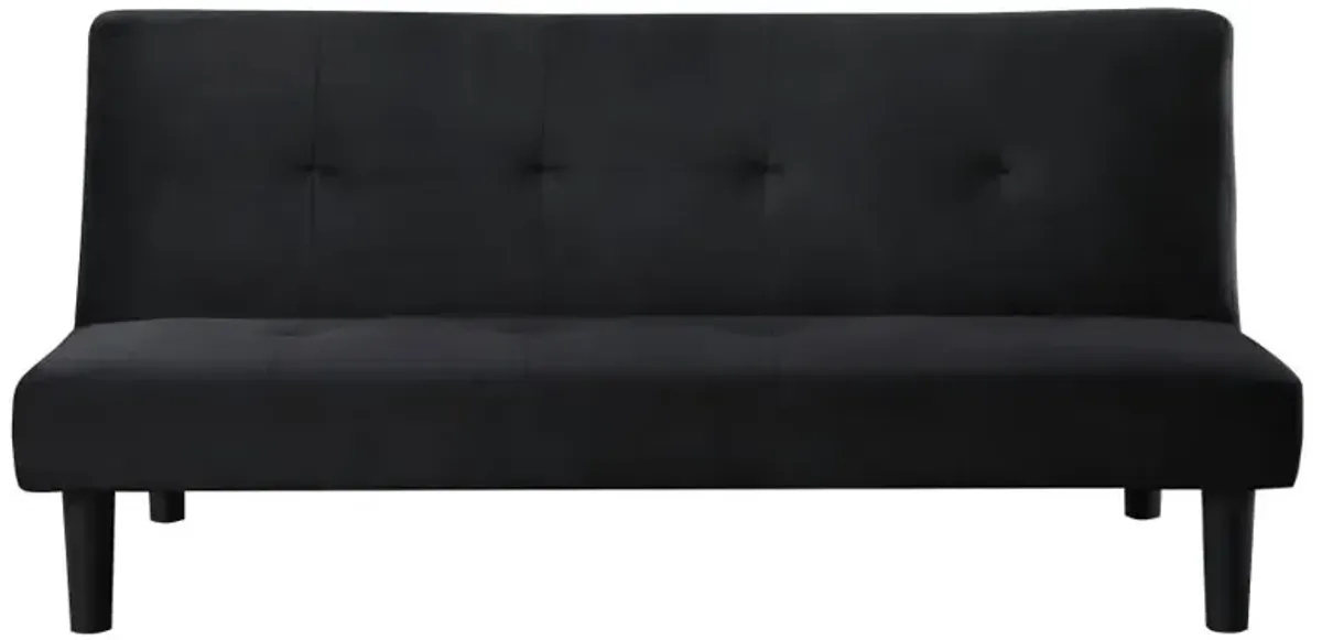 Stanford Multipurpose Upholstered Tufted Convertible Sofa Bed Black