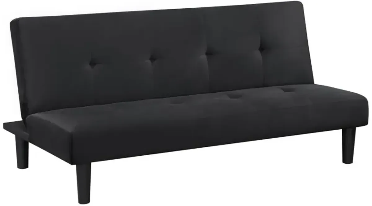 Stanford Multipurpose Upholstered Tufted Convertible Sofa Bed Black