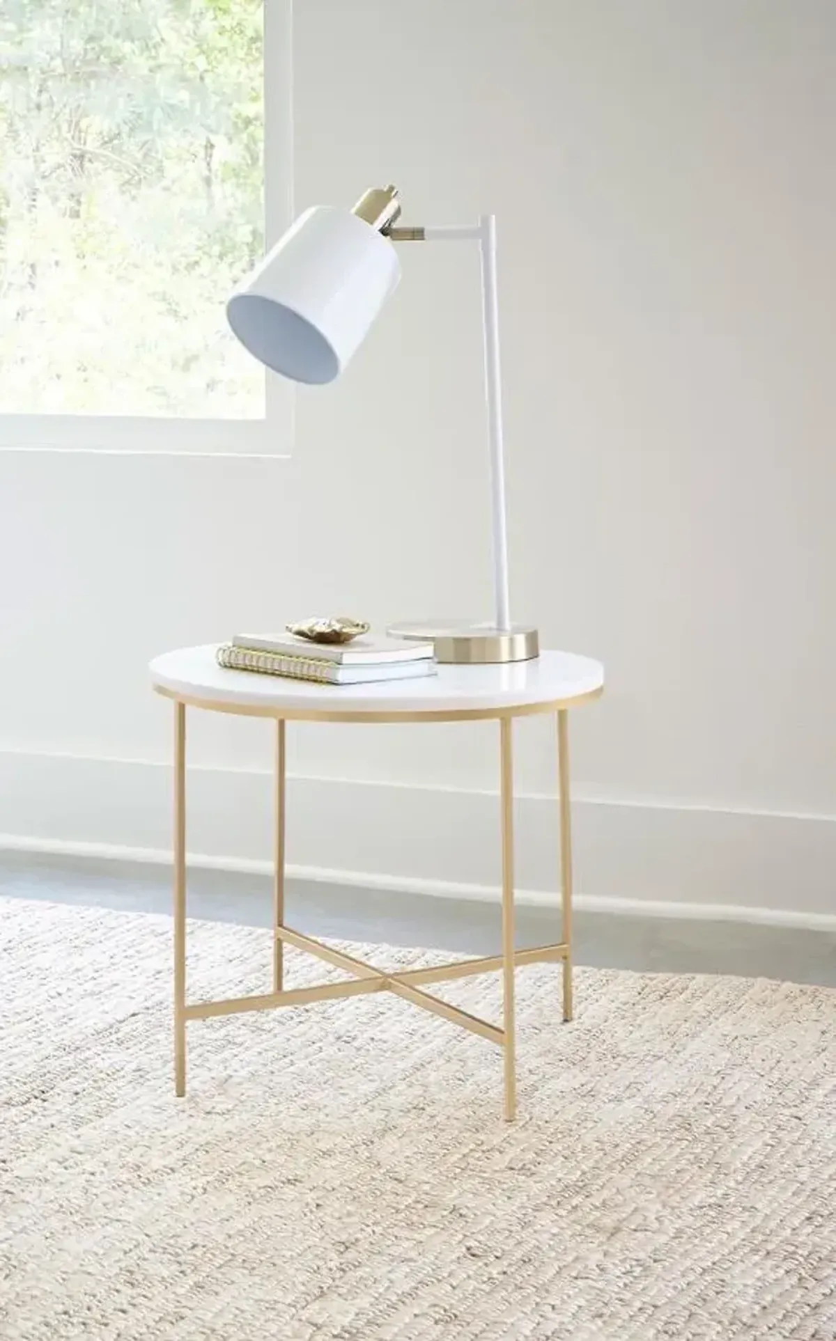 Donna Round X-Cross End Table