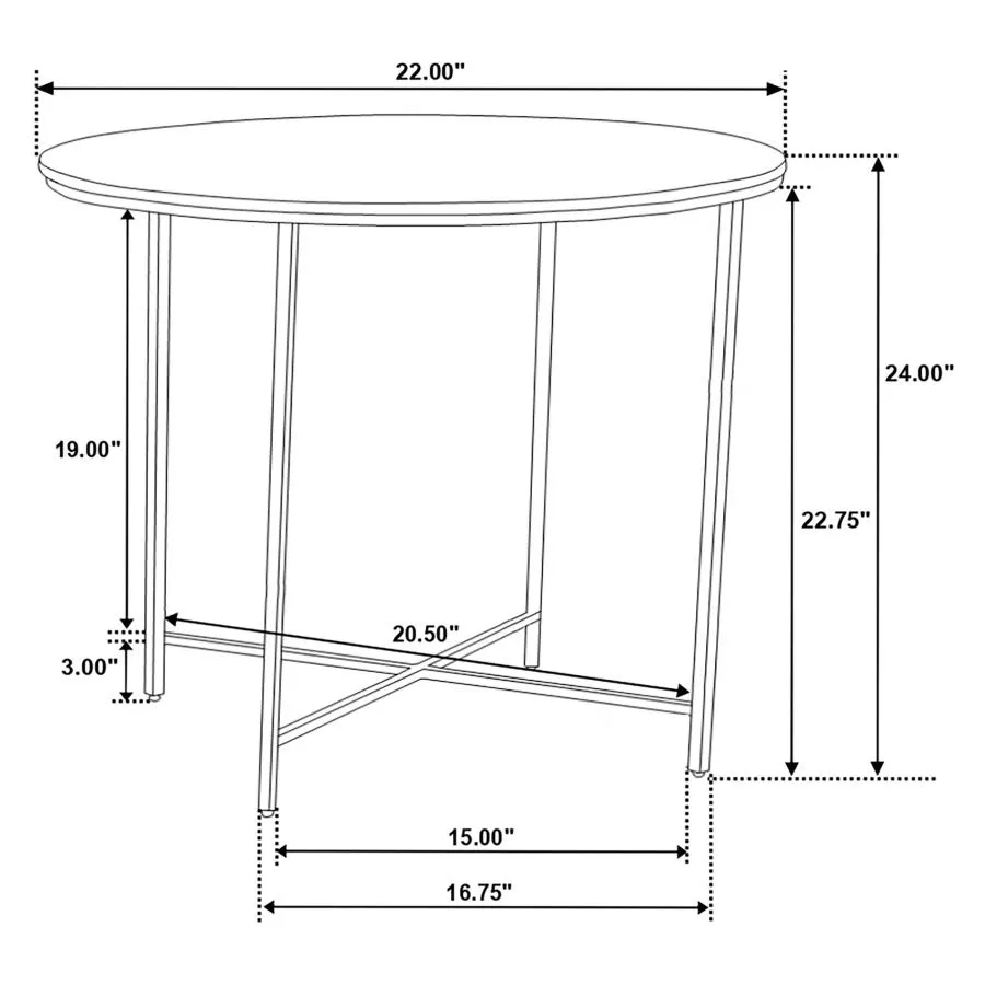 Donna Round X-Cross End Table