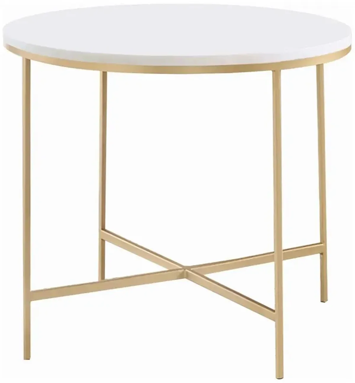 Donna Round X-Cross End Table