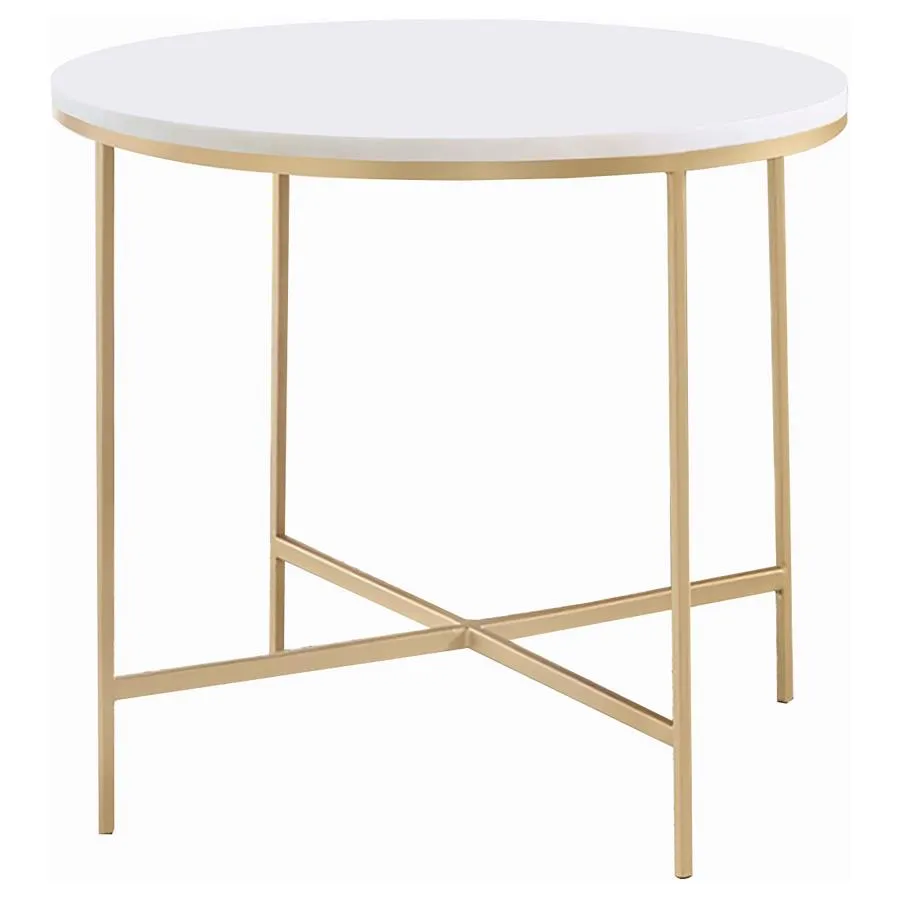 Donna Round X-Cross End Table