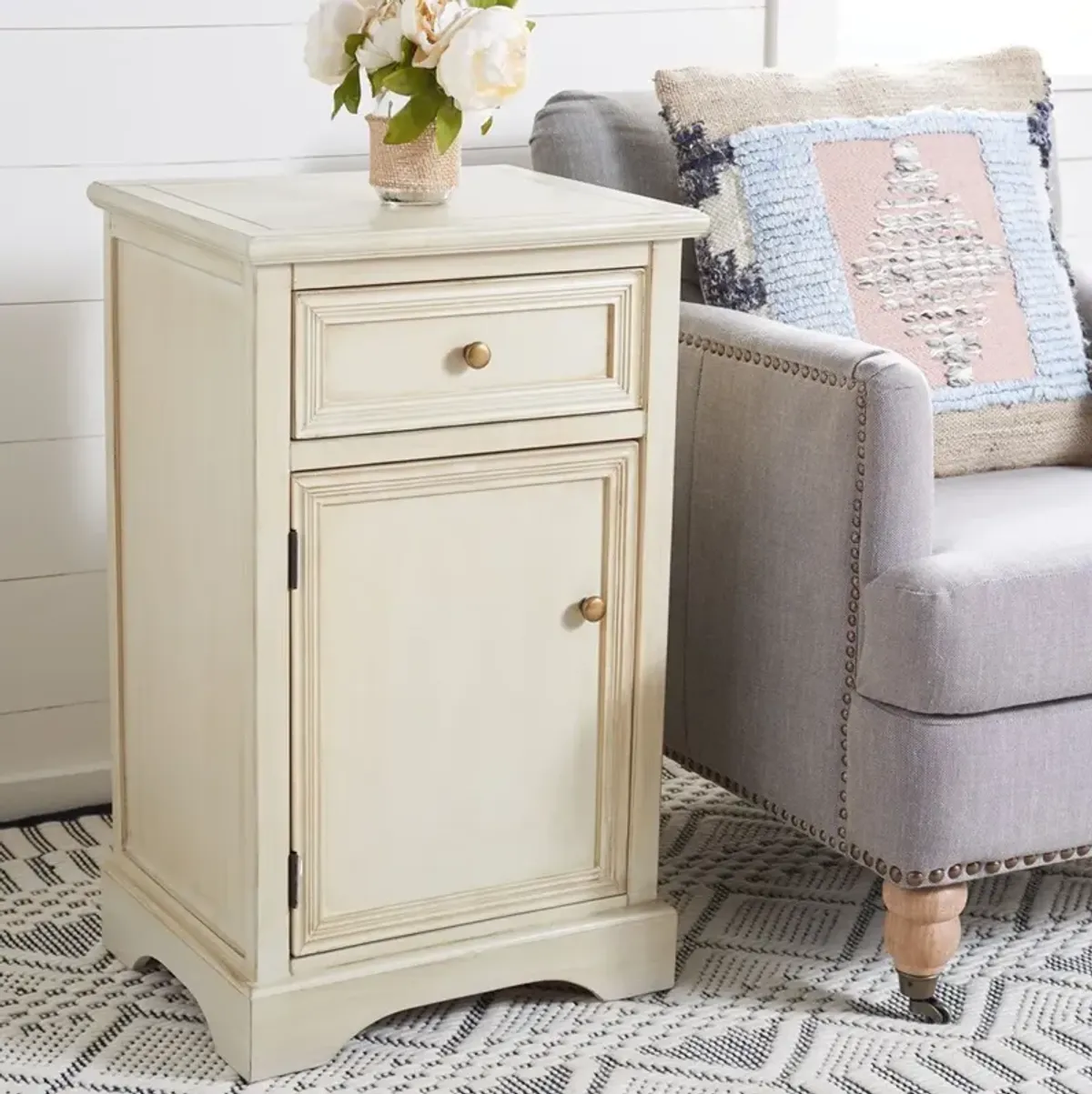 JAROME NIGHTSTAND WITH STORAGE DRAWER AND CABINET