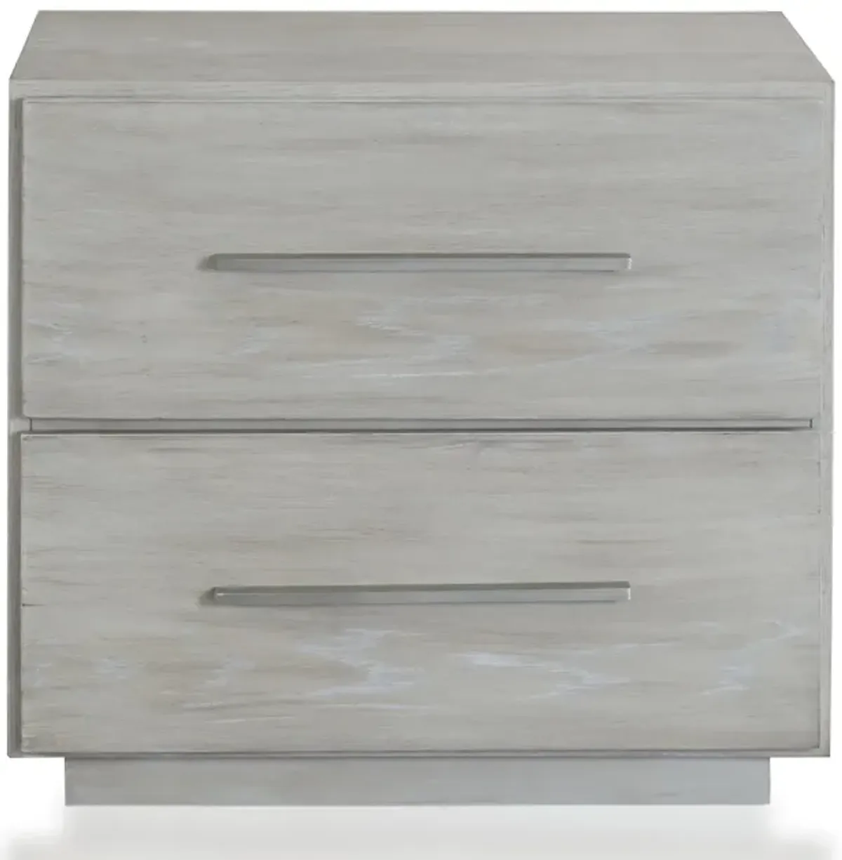 Destination Two Drawer Nightstand in Cotton Grey