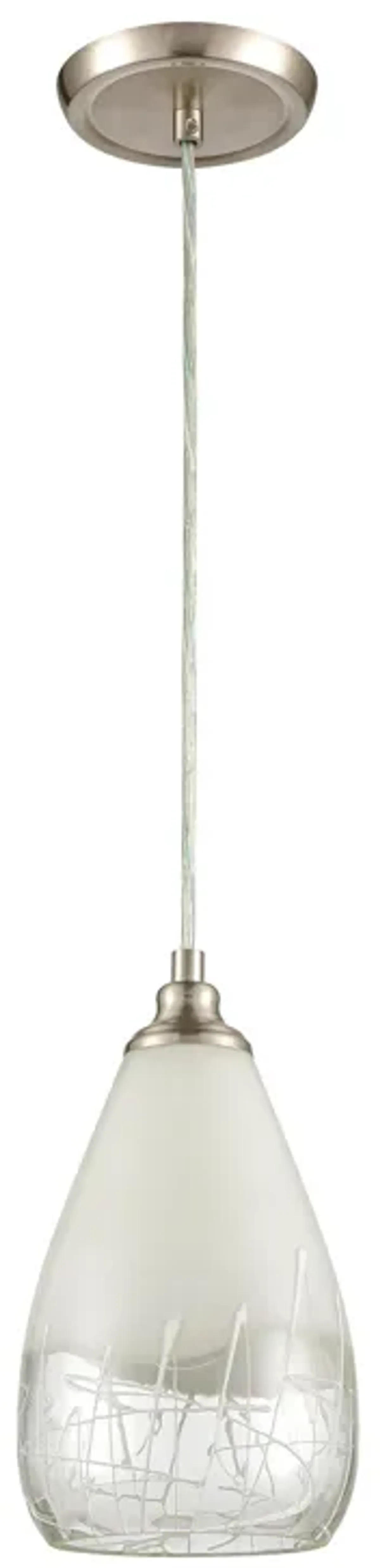 Sugarcoat 6" Wide 1-Light Mini Pendant - Satin Nickel