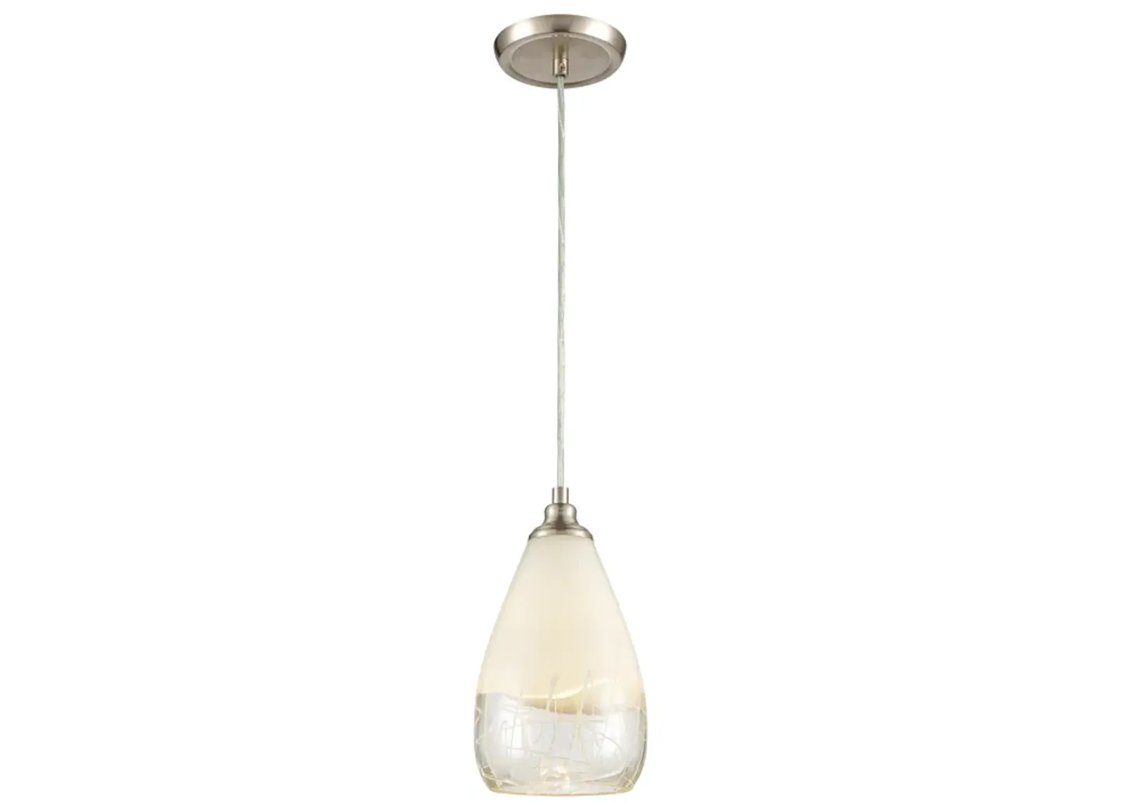 Sugarcoat 6" Wide 1-Light Mini Pendant - Satin Nickel