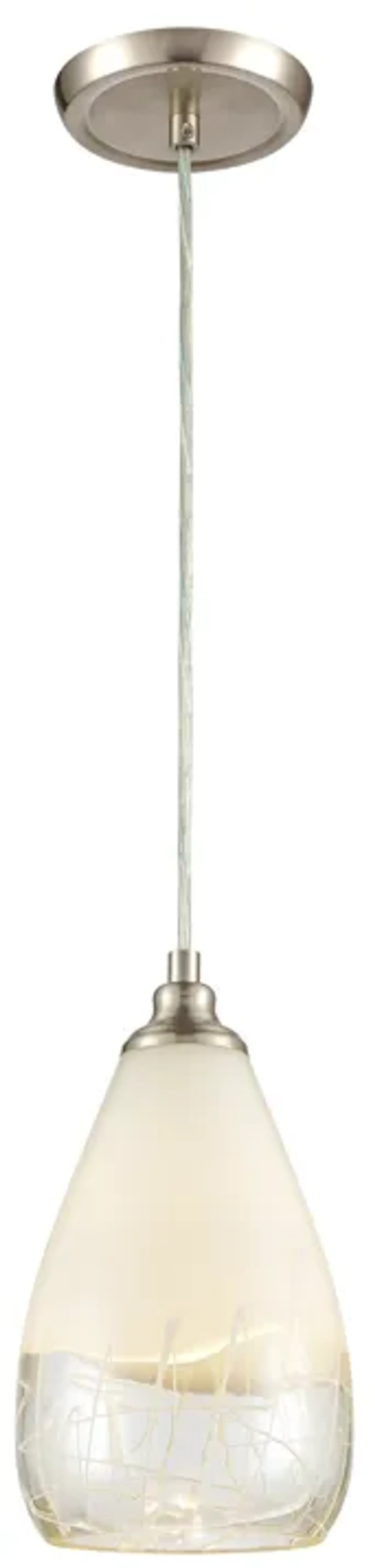 Sugarcoat 6" Wide 1-Light Mini Pendant - Satin Nickel